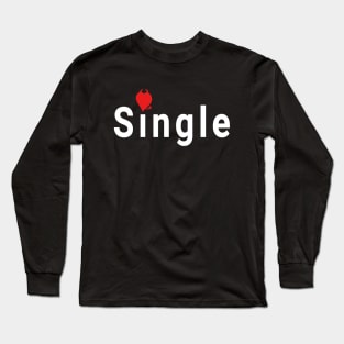 Single Valentines Horns & Tail Long Sleeve T-Shirt